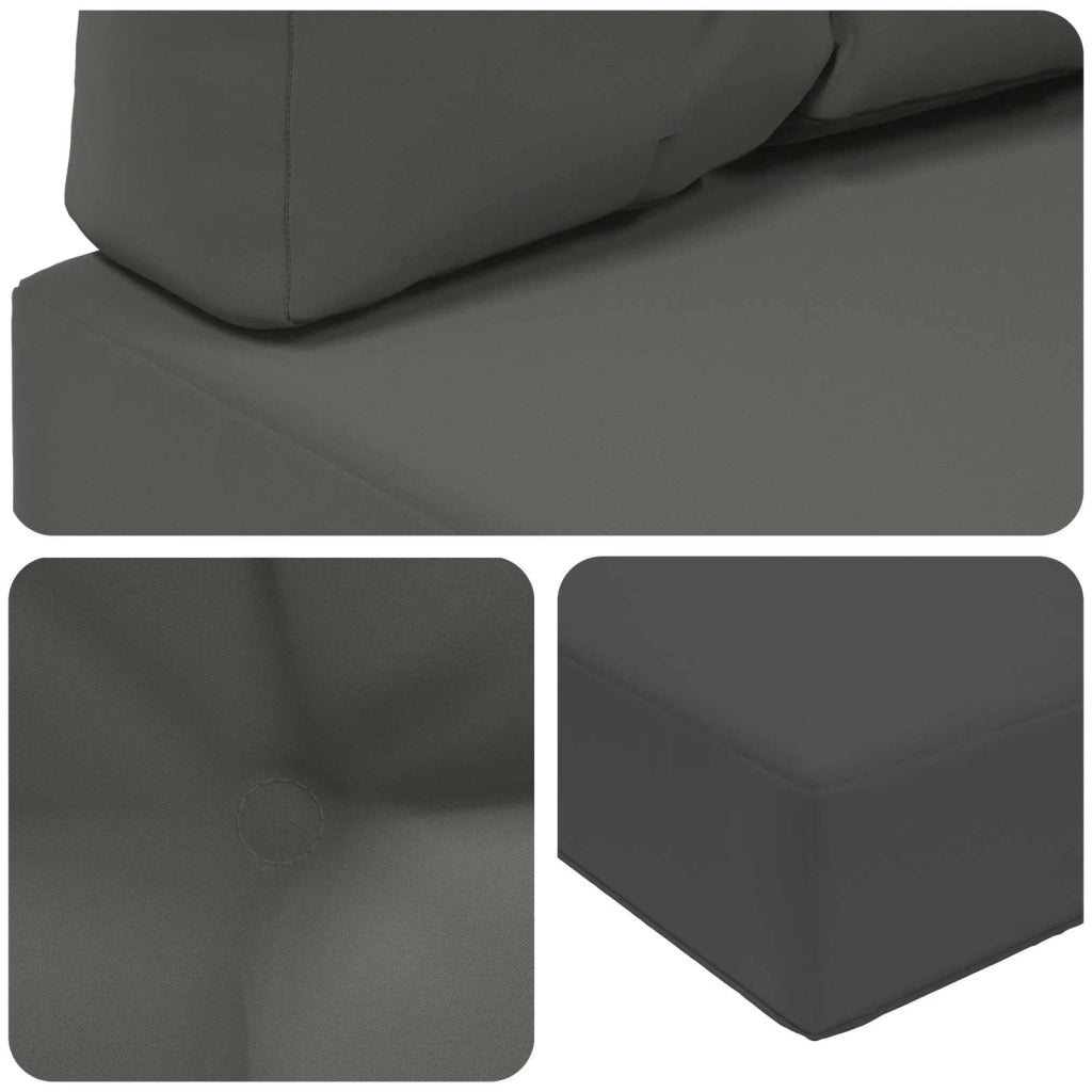 Cuscino per divano da esterno 3 pcs Antracite Poliestere