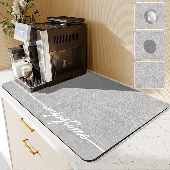 Mat di assorbimento per caffè 60 x 40 cm - Mat di assorbimento per macchie - Mat di assorbimento con superficie gommosa - Mat di assorbimento per protezione contro macchie - Mat di assorbimento per durata prolungata - Materiale resistente e duraturo