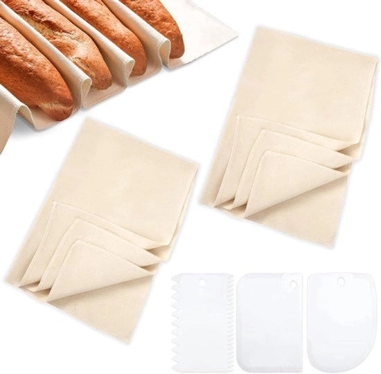 Fermentatiedoek professionale di cucina in lino non trattato - tovagliolo di lino per la lievitazione - tovagliolo di lino per la cottura