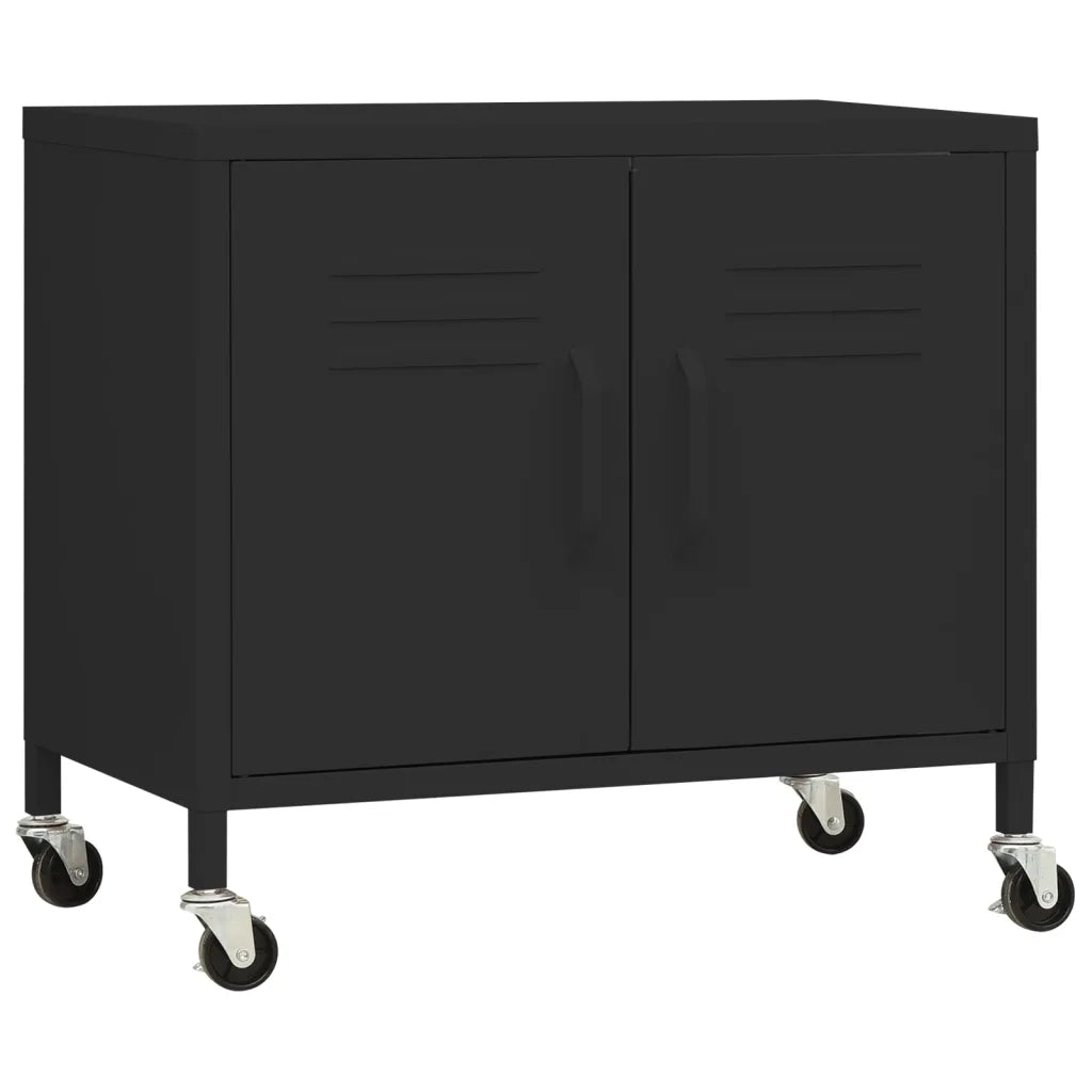 Armadietto Nero 60x35x56 cm in Acciaio 336268