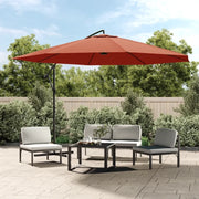 Ombrellone a Sbalzo-Ombrello da giardino Palo in Alluminio 350 cm Terracotta