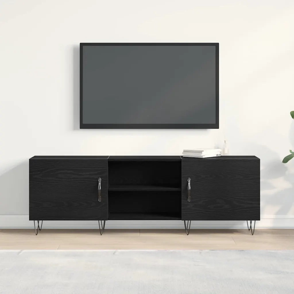 Set mobile TV | Armadietto TV | Mobile Porta TV Rovere Nero 150 x 30 x 50 cm Legno multistrato