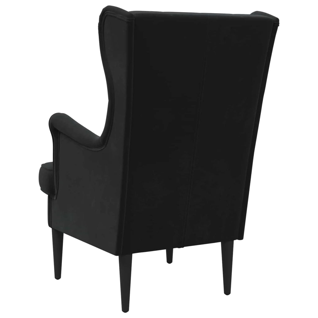 Divano Sedia-Poltrona-Poltroncina Nero Velluto 541004