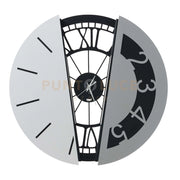 Orologio da parete di design composto Metamorphosi Nero, bianco marmo e alluminio