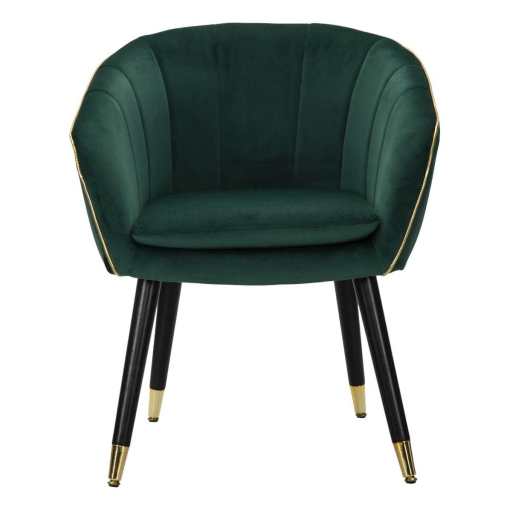 Poltrona VKH319, Verde, Legno, 62x58x78 cm