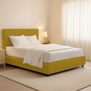 Widnes, Letto Matrimoniale Sfoderabile Made in Italy, Giallo Ocra