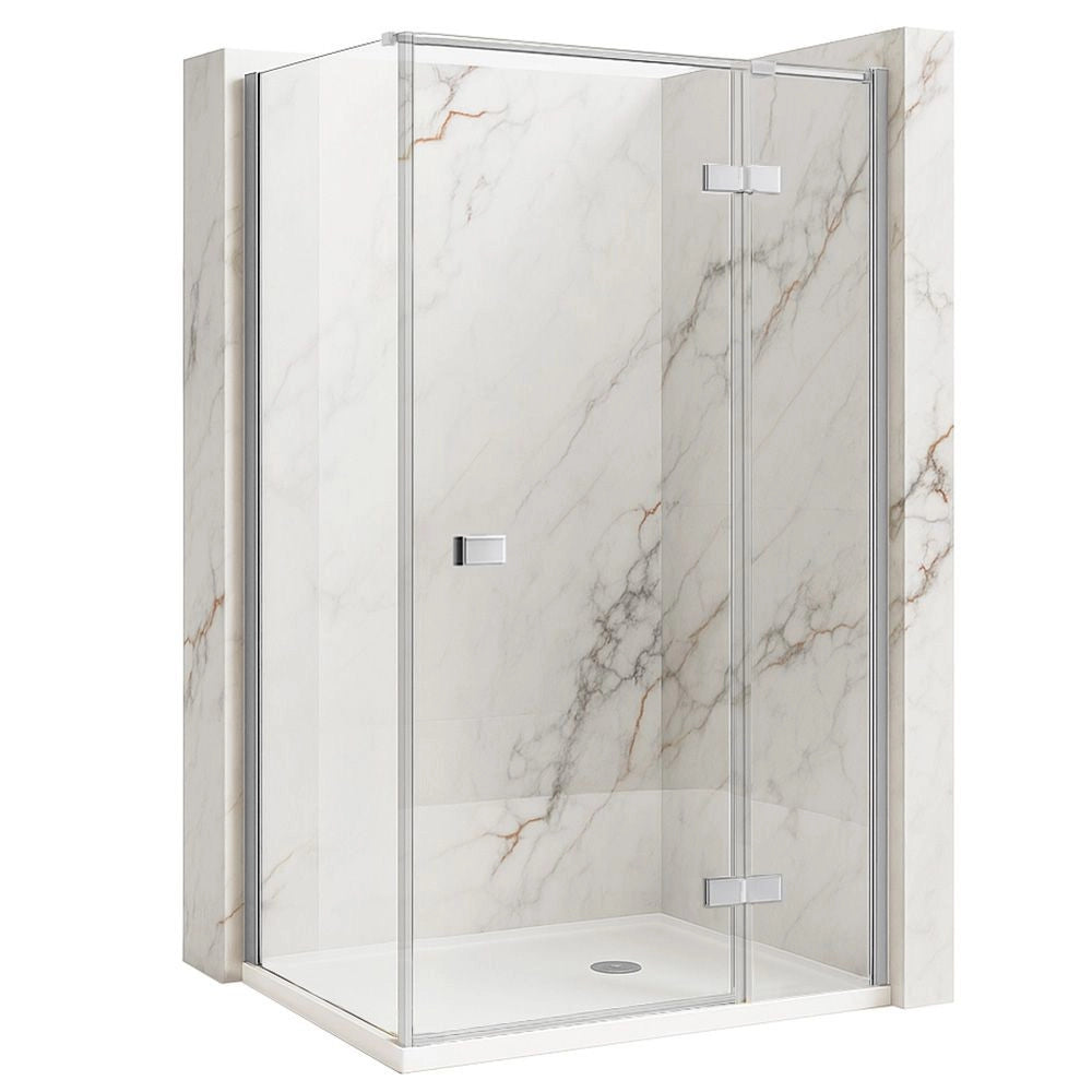 Cabina Doccia Rea Atlas 90x80 Chrome sinistra