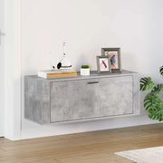 Scarpiera a Muro Grigio Cemento100x35x38cm in Legno Multistrato 821024