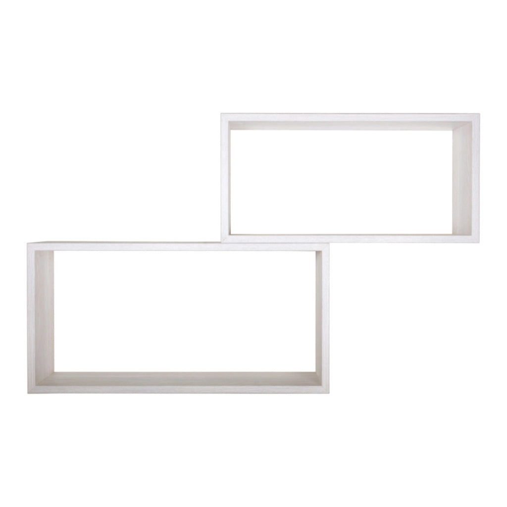 Set di 2 Mensole da Muro Modello BISLUNGO, Pensile Bagno, Mensola da Parete, Scaffale da Parete. Misure 70x35 p20 cm e 60x30 p20 cm. Finitura  ROV. IMPERIALE - MADE IN ITALY
