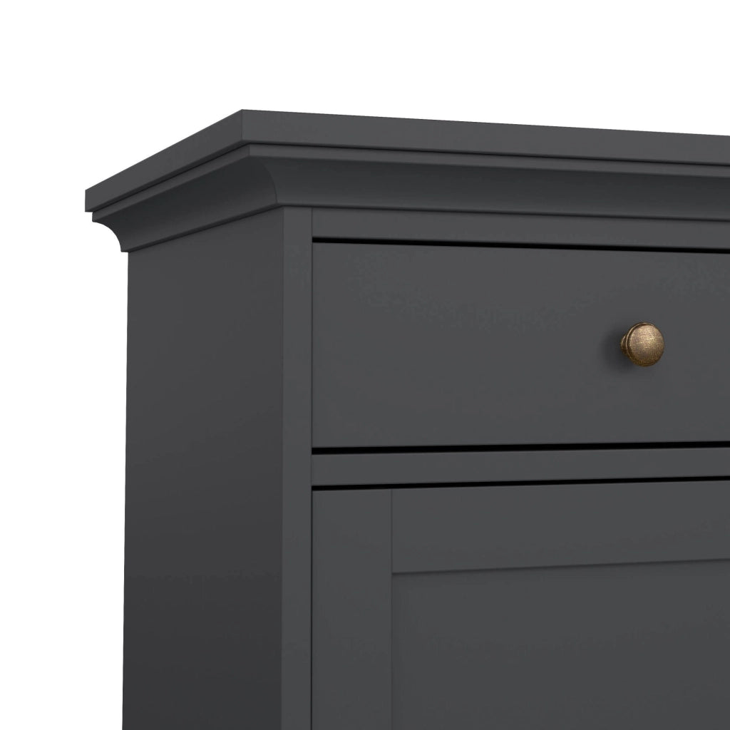 Credenza Asola, Buffet da soggiorno, Madia da salotto, Dispensa da cucina, 144x46 h92 cm, Grigio