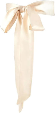 Sfumato Plus - Lunghe Sottili Sciarpe di Cotonata Bianca con Finitura Crema per Donne e Ragazze, Decorazione per Abiti da Sposa, Collare con Rasoio 1,9m x 5cm