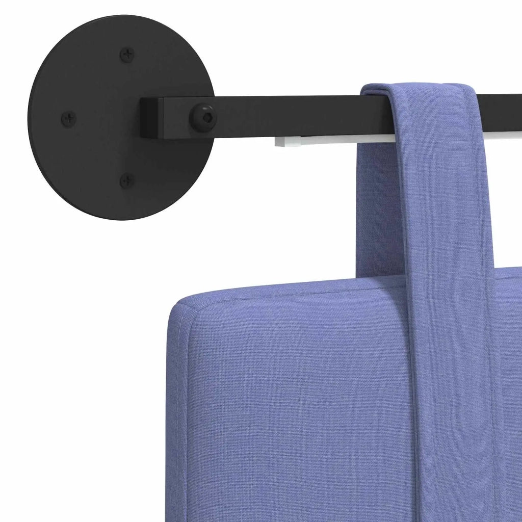 Testiera sospesa Con luce LED Blu jeans Tessuto