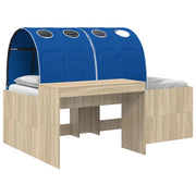 Letto con Tunnel 3 pz Rovere Artigianale e Blu 3423697
