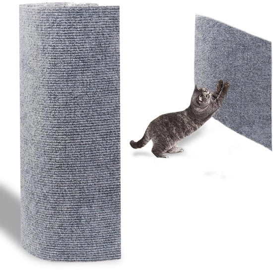 Tappeto di protezione per mobili da gatto 250 x 40 cm, adesivo per mobili da gatto, protezione per mobili da gatto da graffi - Protezione per mobili da gatto da graffi - Grigio chiaro