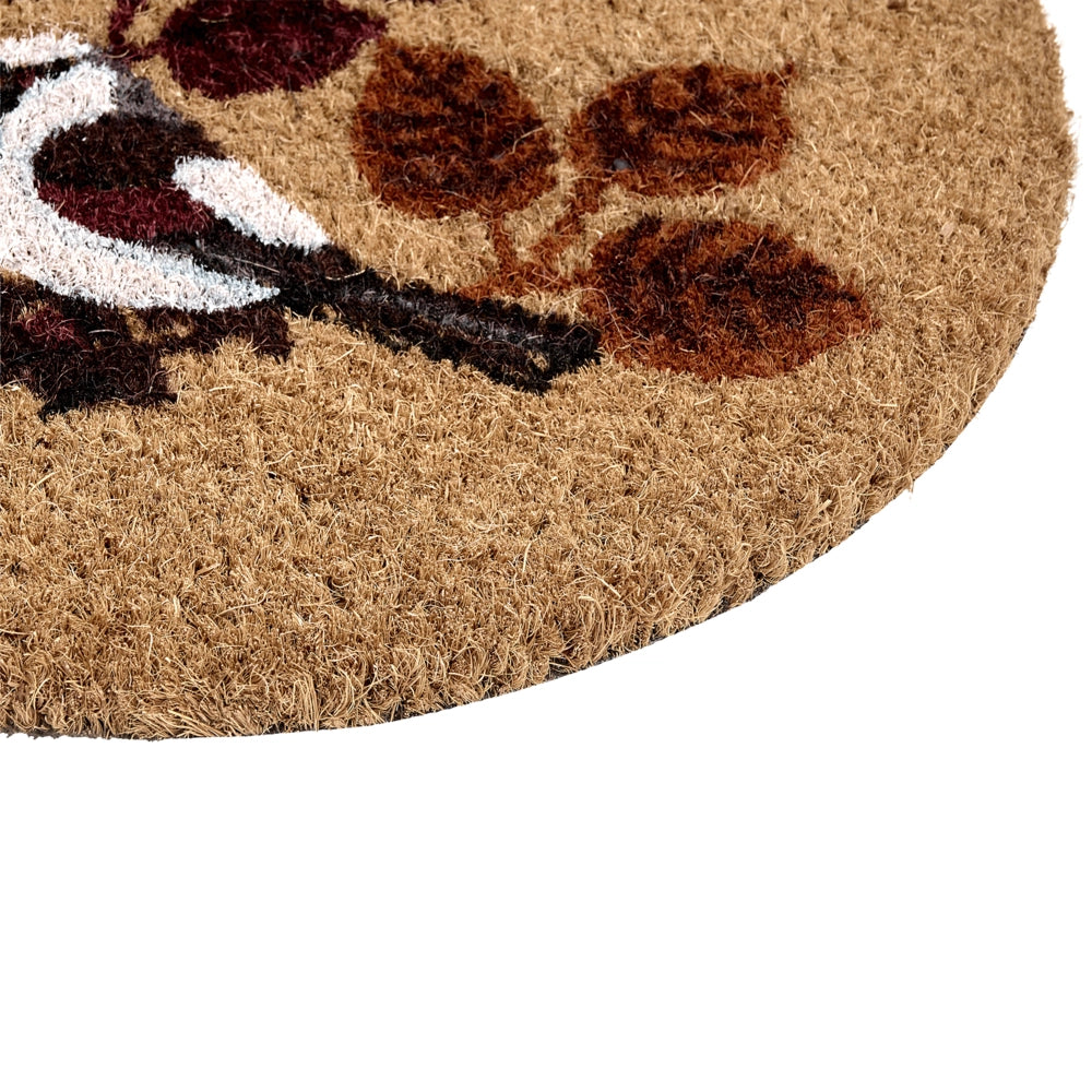 Zerbino Fibra di cocco naturale Retro in PVC Antiscivolo 50 x 80 cm Motivo a uccelli Decorazione moderna per interni ed esterni