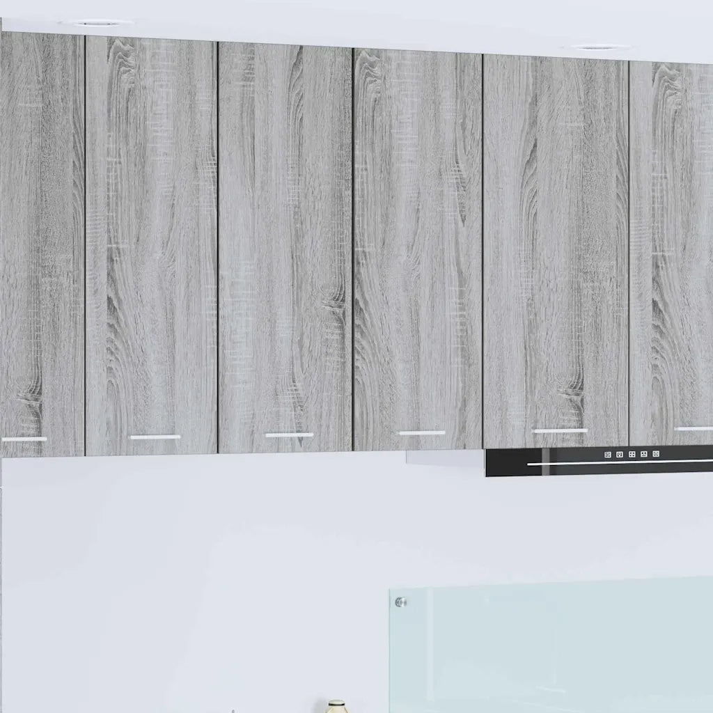 Armadio pensile 2 pcs Grigio Sonoma e Bianco 30 x 31 x 80 cm