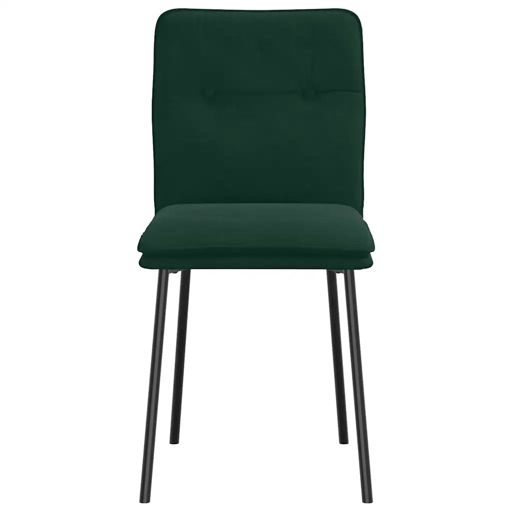 Sedie da Pranzo 4 pz Verde Scuro in Velluto 3315411