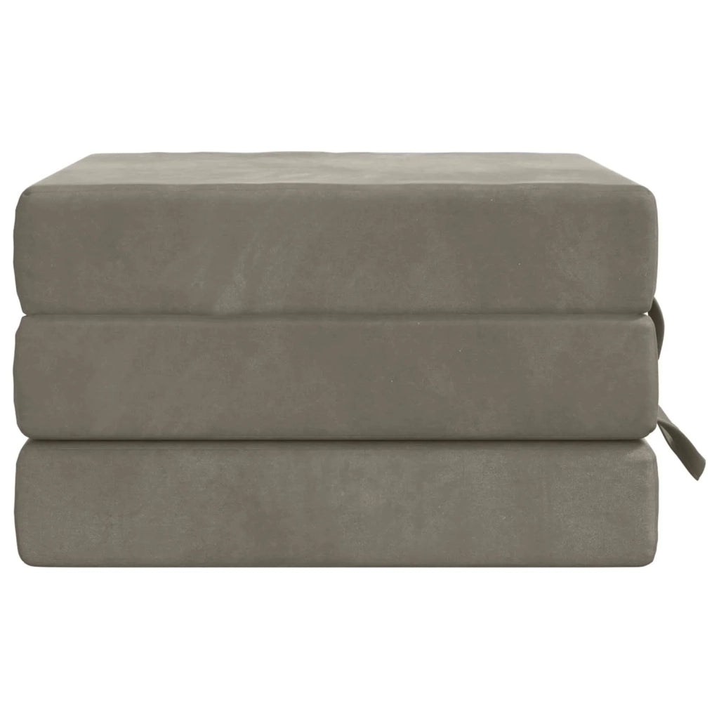 Divano Letto Pieghevole 90 x 63 x 45 cm Grigio Chiaro