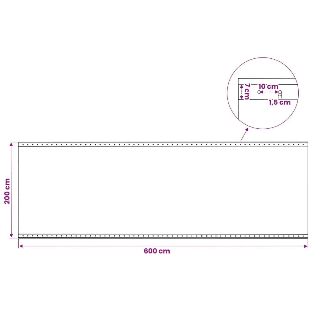 Telo con Occhielli Verde 2 x 6 m 260 gsm PE 42039266