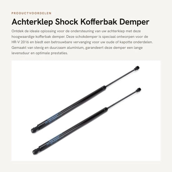 Dempolatore posteriore in alluminio - 74820-T7J-H01 - Pezzo di ricambio - Installazione facile - Robusto e duraturo - 2 pezzi