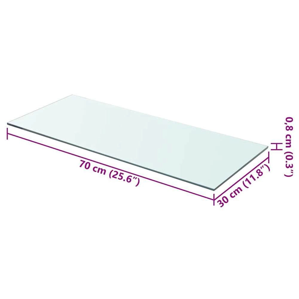 Shelf Glass Transparent 70x30 Cm