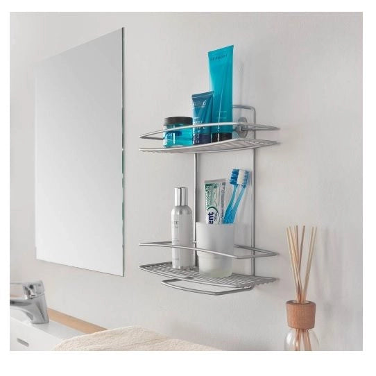 MENSOLA RETTANGOLARE BAGNO 2 PIANI ONDA PT