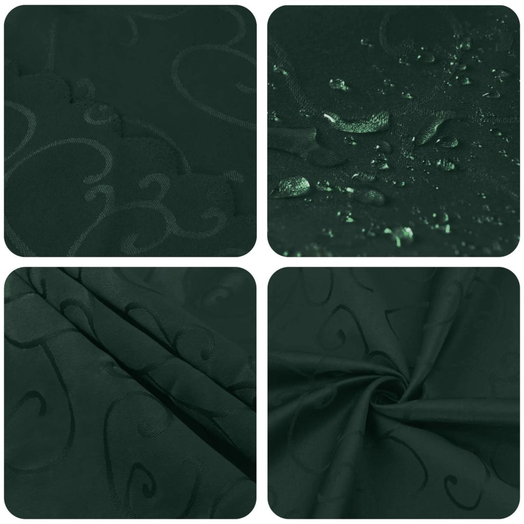Tovaglia da Tavolo 5 pz Ovale Verde Scuro 130 x 180 cm 42040508