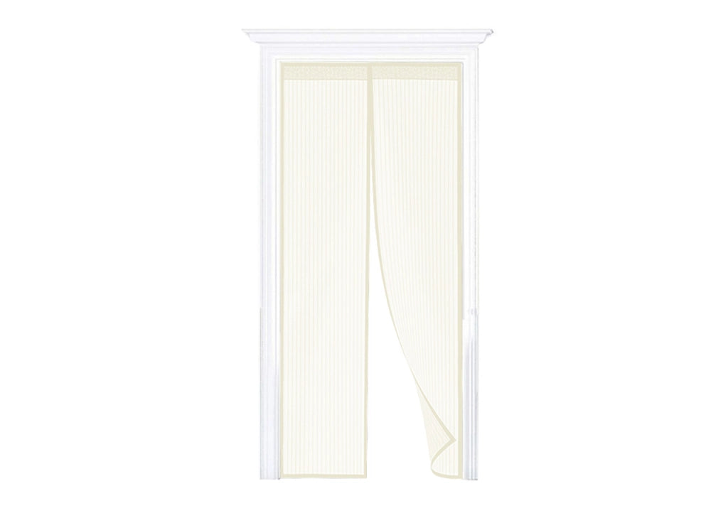 Zanzariera Magnetica Per Porta Ingresso E Finestre Anti Insetti Zanzare Protezione Cimici Mosche Si Chiude da Sola - 140X240 - Panna