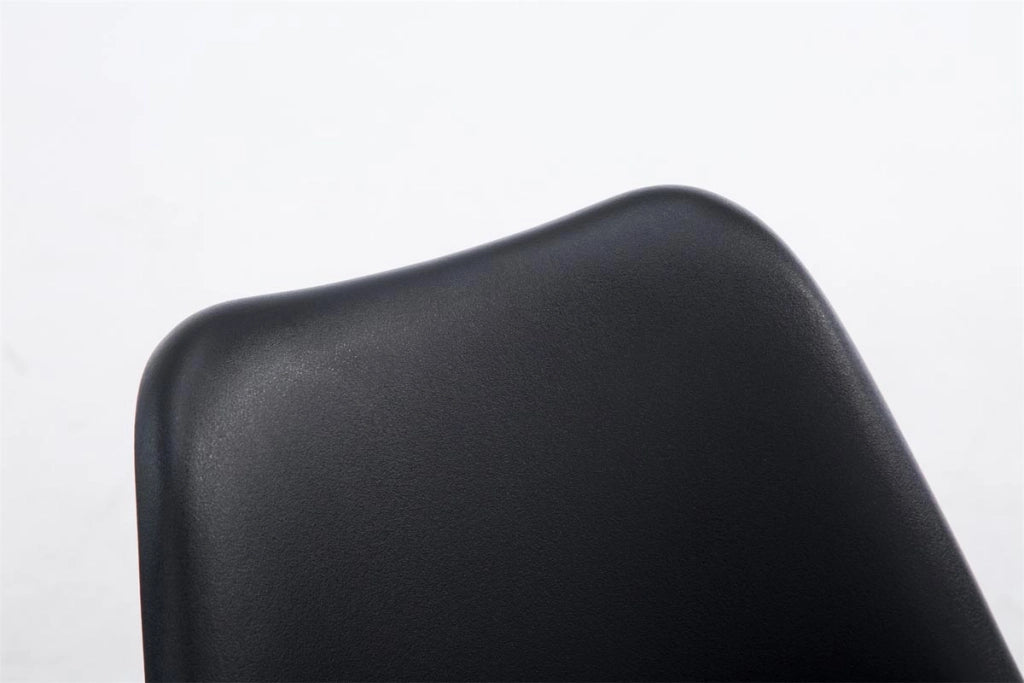 Sedia Borneo in similpelle nero,noce