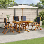 Set Pranzo da Giardino 5pz Legno Massello di Acacia e Textilene 3279308