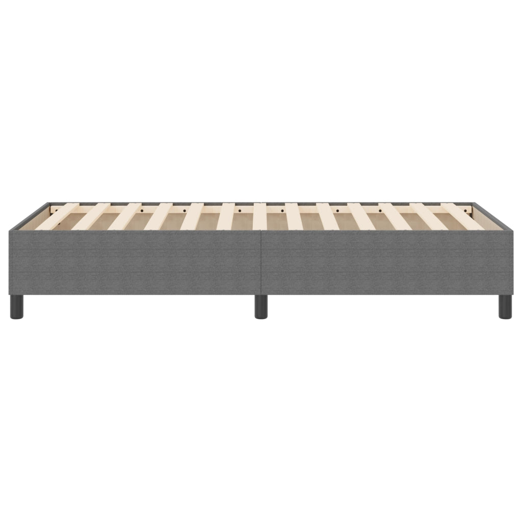 Letto Box Spring Grigio Chiaro Singolo in Tessuto Corduroy