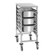 Carrello portavassoi GN professionale a 7 guide acciaio inox 14_0005062