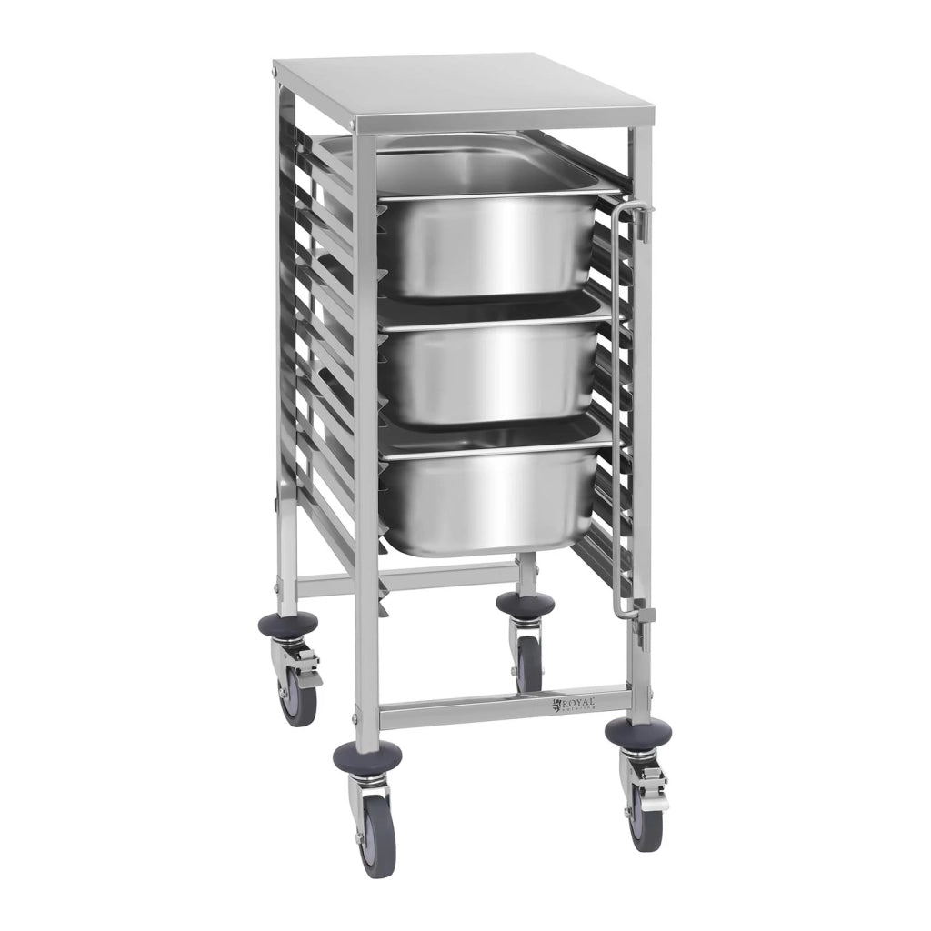 Carrello portavassoi GN professionale a 7 guide acciaio inox 14_0005062