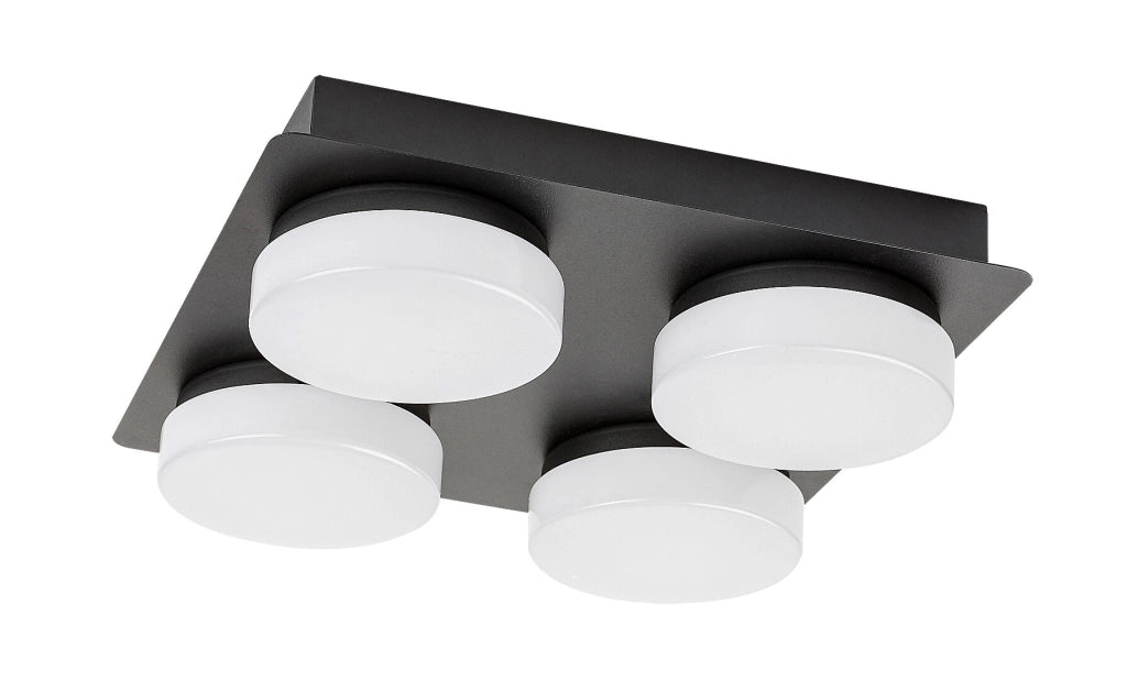 Plafoniera LED 21W nero opaco IP44 Rabalux Attichus