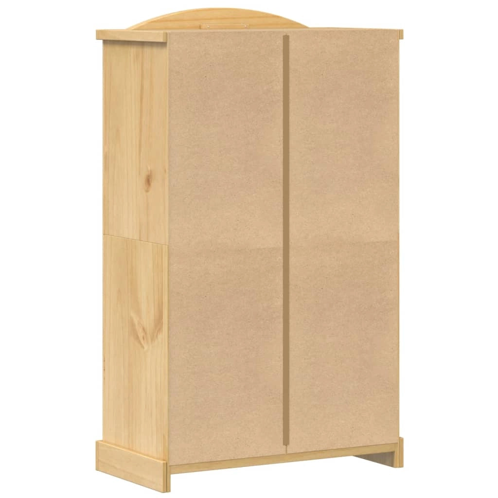 Armadio classico in legno massello di pino 101 x 52 x 170 cm grande capacità di contenimento finitura legno miele rustico 02_0056479