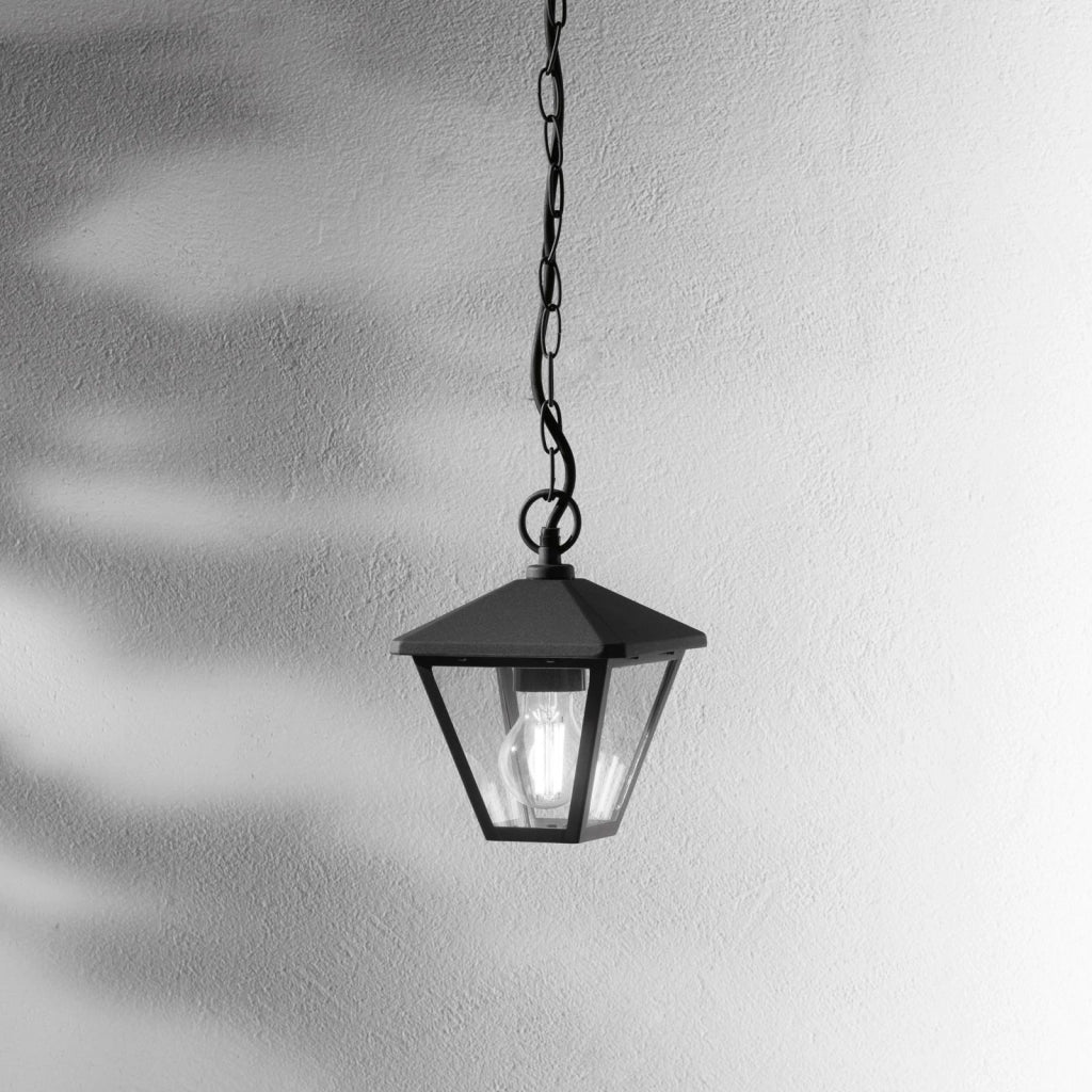 SOSPENSIONE PRISMA ANTRACITE 1 LUCE ATTACCO E27 IP44 16X16X83CM