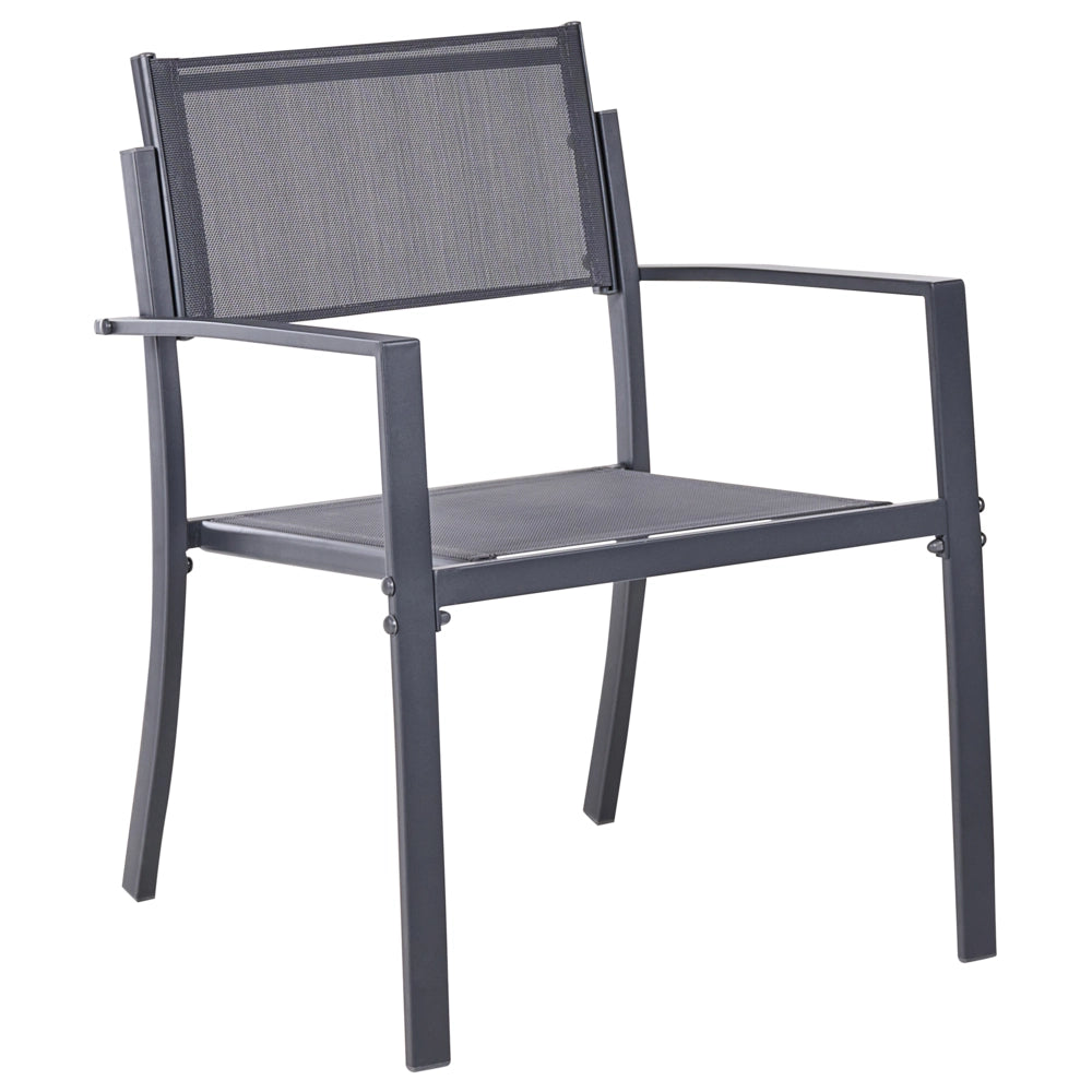 Set da bistrot in acciaio grigio scuro a 2 posti con tavolino da caffè Stile industriale moderno Balcone