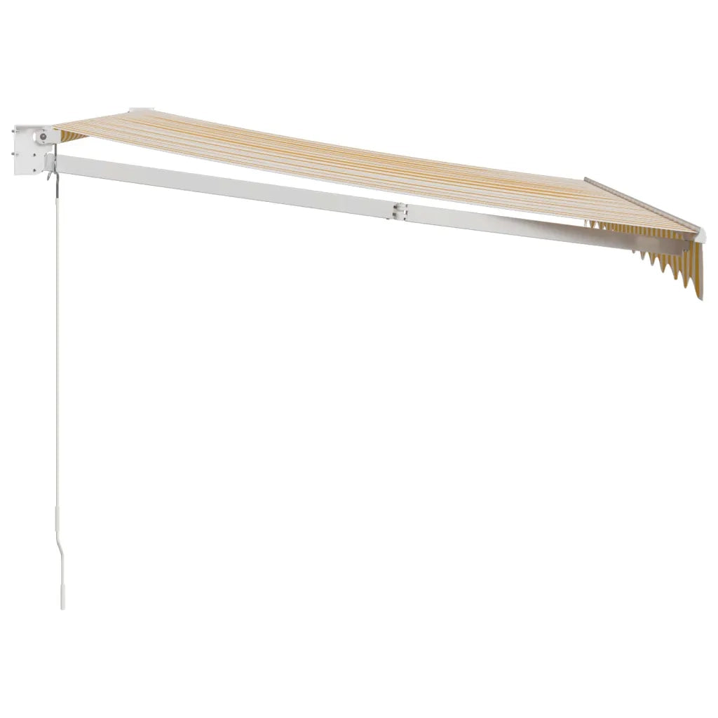 Tenda Retrattile Gialla e Bianca 3,5x2,5 m Tessuto e Alluminio 3154432