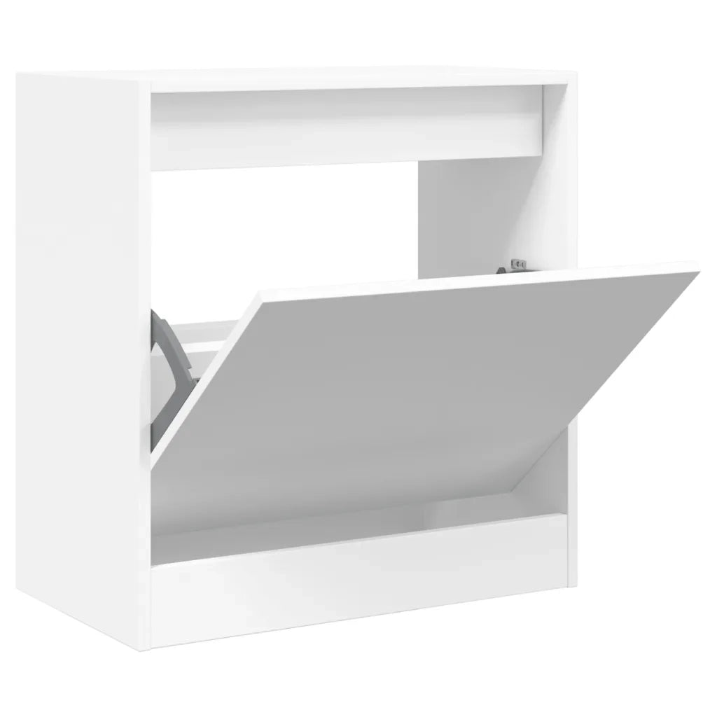 Scarpiera-Scaffale per scarpe Bianca 60x34x63,5 cm in Legno Multistrato