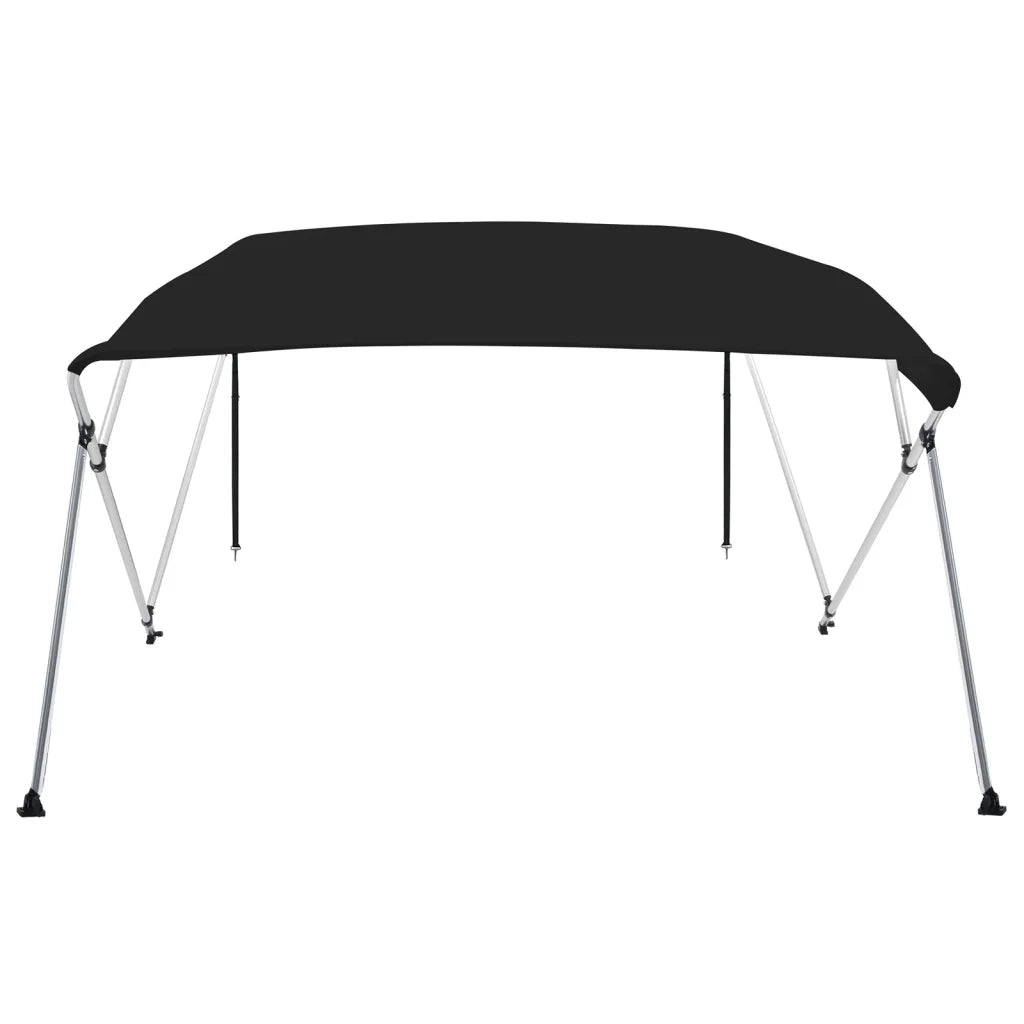 Bimini di Prua con Tendalino 4 Archi Nero 243x180x137 cm CFW9656238