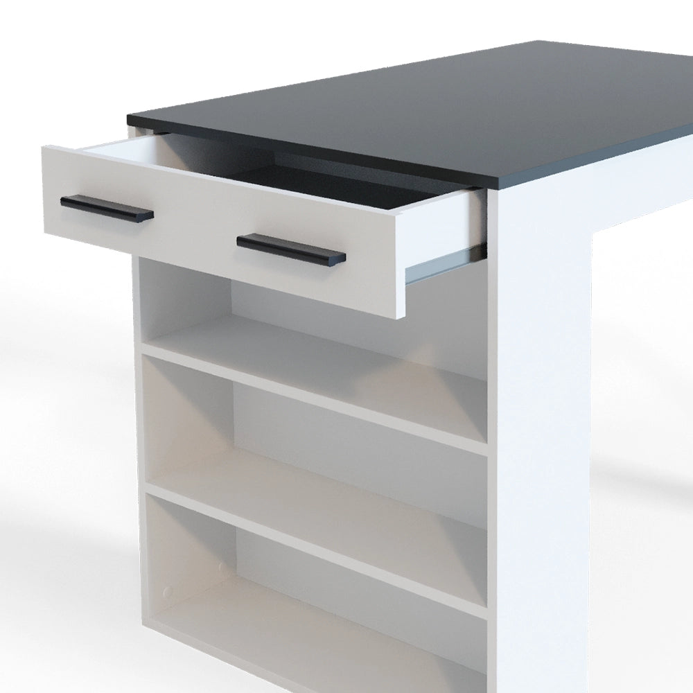 Vicco Tavolo da pranzo Antracite/bianco 67 x 100 cm