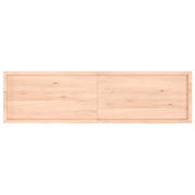 Ripiano a Parete 220x60x(2-6) cm Massello Rovere Non Trattato 363619