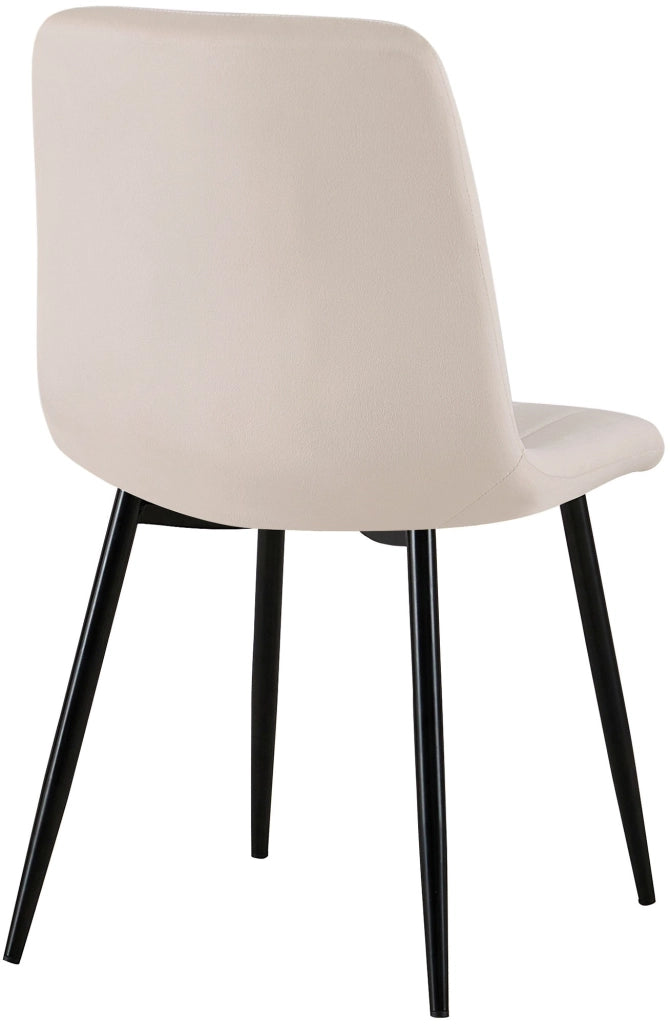 Sedia Dijon in velluto o tessuto Velluto,crema