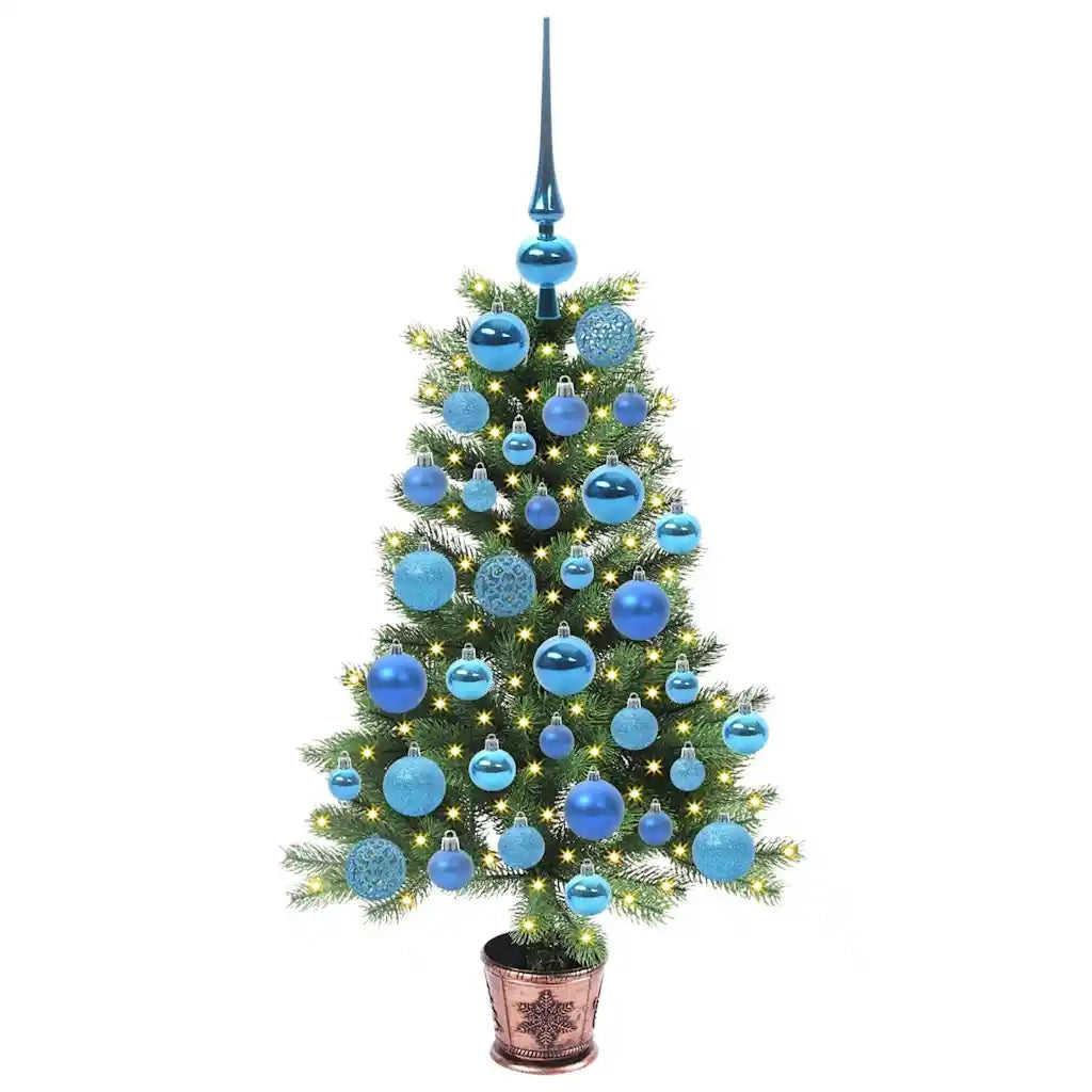 Albero di Natale con 150 LED con supporto Verde 90 cm PE 3396307