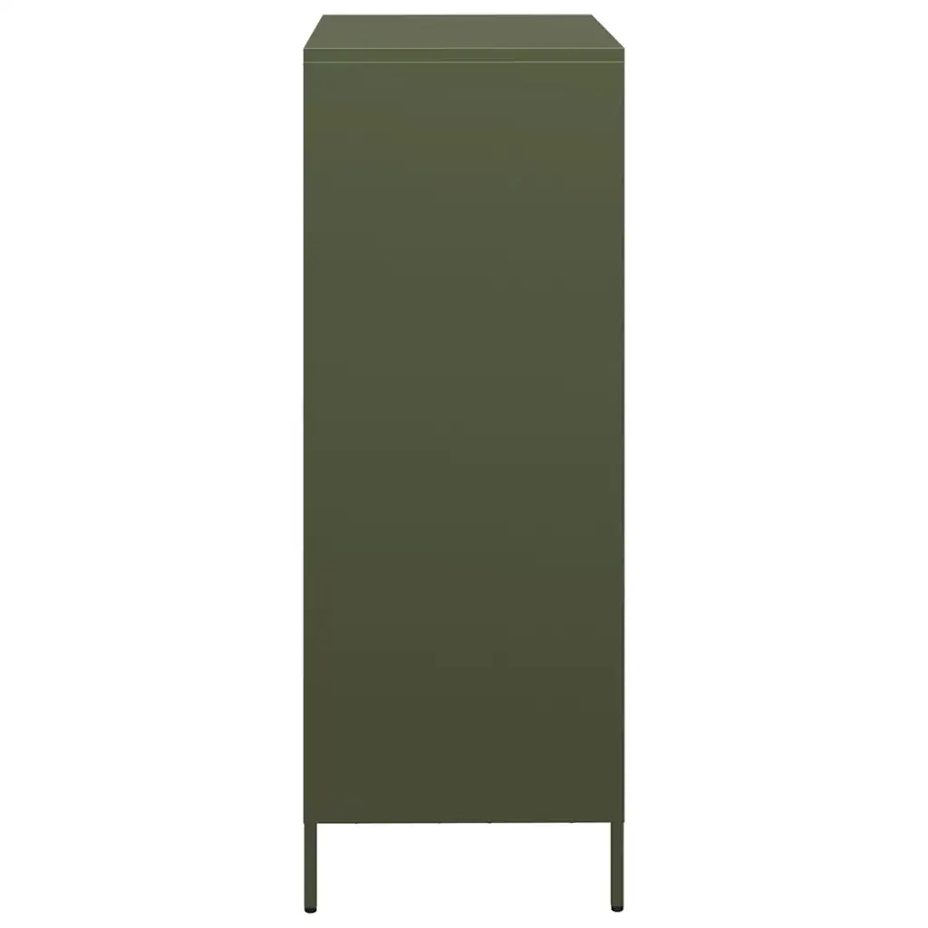 Credenza | Madia | Buffet da pranzo | Armadio da pranzo Verde Oliva 68x39x103,5 cm in Acciaio