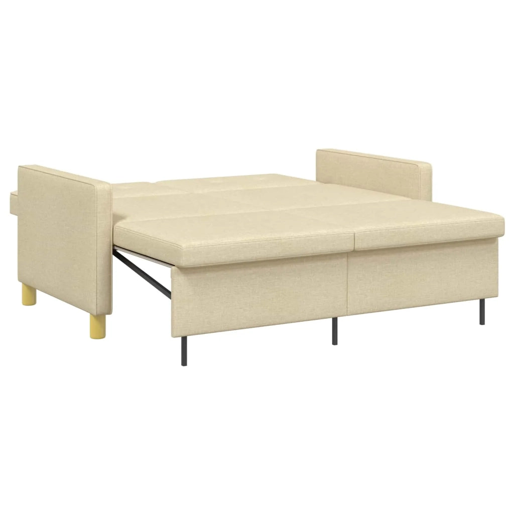 Divano letto | Sof¨¤ letto | Letto singolo Estraibile Crema Tessuto