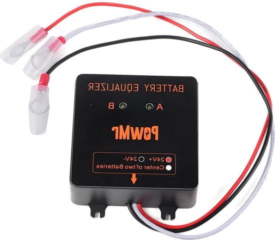 Equalizzatore di tensione per batterie 24V - bilanciatore di tensione per 2 batterie 12V - ricarica per batterie AGM gel-flood e litiom - batterie lood-zuurrechargeable