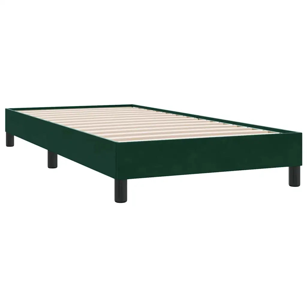Giroletto a Molle senza Materasso-Struttura Letto Verde Scuro 100x210cm Velluto