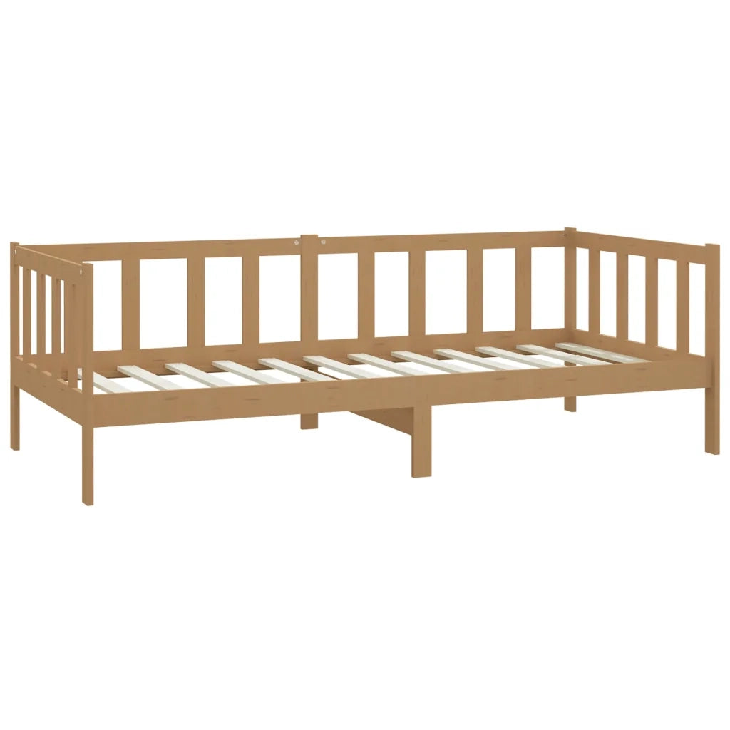 Divano Letto con Materasso 90x200 cm ambra in Legno di Pino 3083622