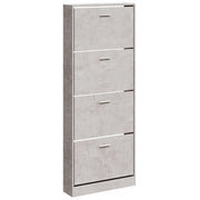 Scarpiera | Mobile per scarpe Grigio Cemento 59x17x150 cm in Legno Multistrato